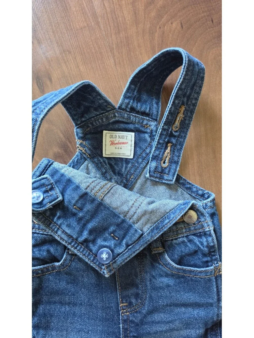 Old Navy Workwear Denim Baby Overalls - Sz 0-3 Months (Excellent Condition),383